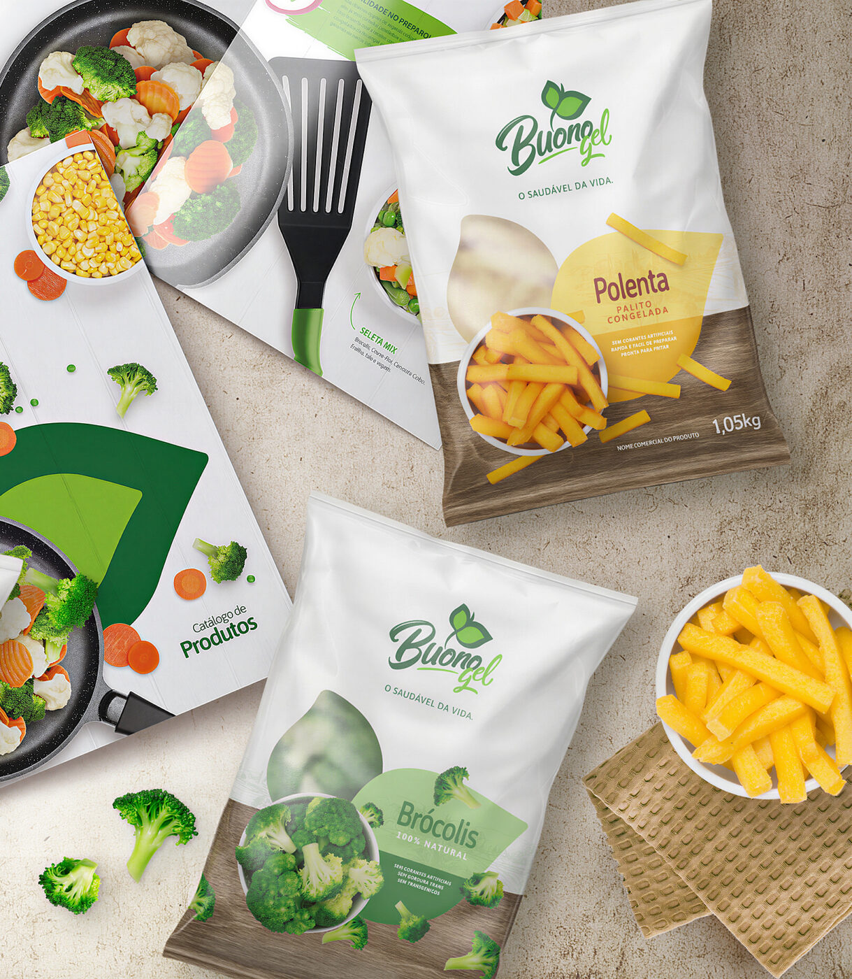 Design de embalagens e catálogo destinados ao mercado de Varejo.